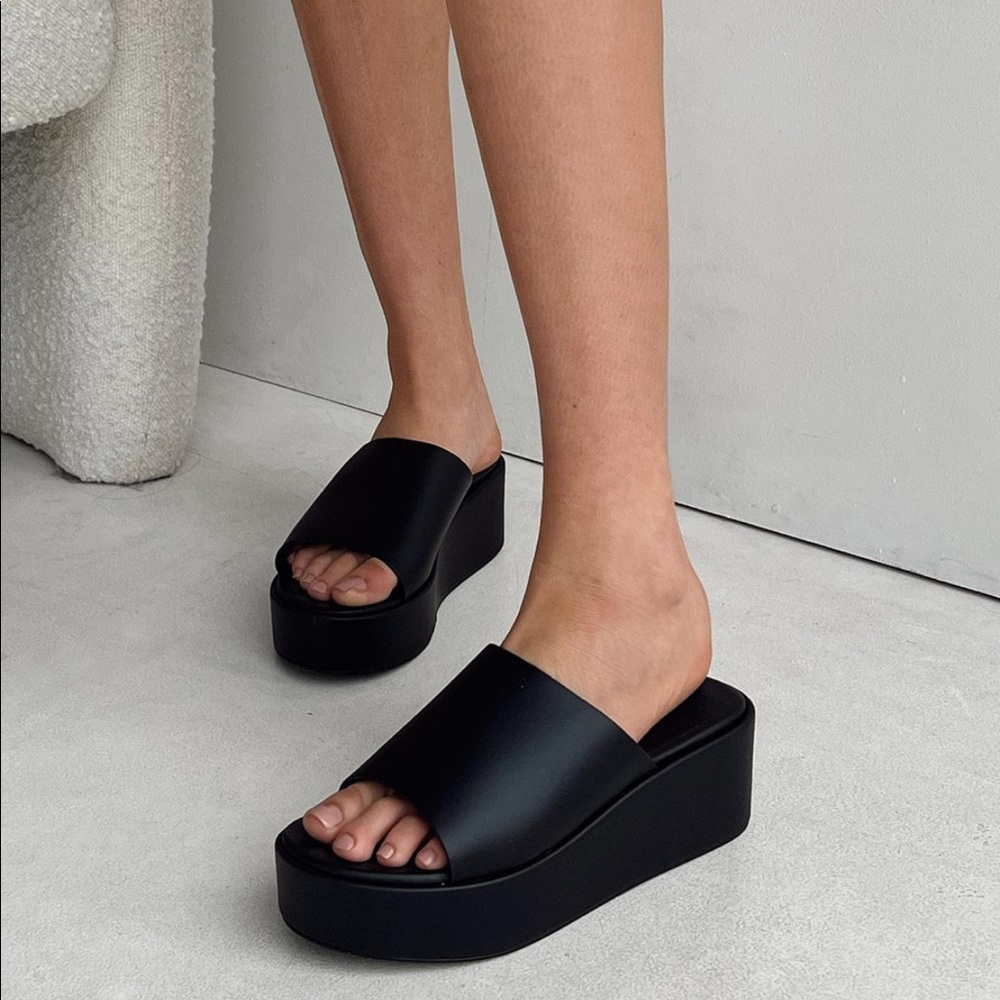 Princess Polly black platform sandals